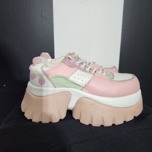 Koi Pink and White Women's Sneakers